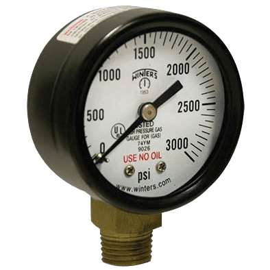 Winters Instruments Compressed Gas Pressure Gauge, PCG